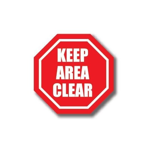 Ergomat 17in OCTAGON SIGNS - Keep Area Clear DSV-SIGN 289 #4010 -UEN - main